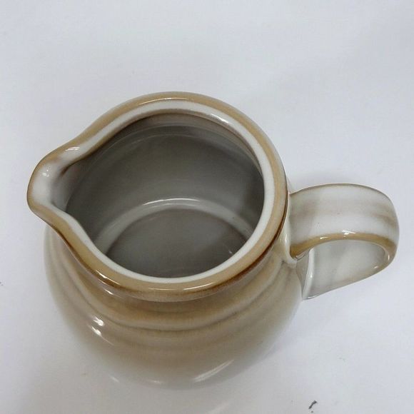 Vintage 70s 80s NORITAKE 14oz Creamer Fanfare Brown Swirl Earthenware - Picture 3 of 7